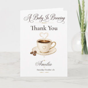 Dankeskarten für Coffee Baby Shower Dankeskarte
