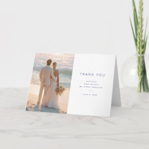 Dankeskarten für eine Hochzeit am Strand Dankeskarte