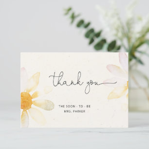 Dankeskarten für eine Wildblumen-Hochzeitsdusche Dankeskarte