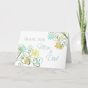 Dankeskarten für Eltern zum Hochzeitstag mit Garte Dankeskarte