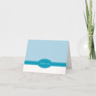 Dankeskarten für Hochzeit oder Bridal Shower, Aqua Dankeskarte
