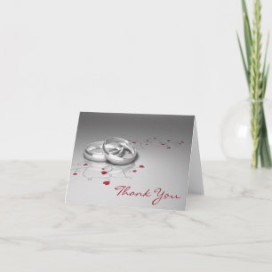 Dankeskarten für Hochzeitsringe Dankeskarte