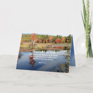 Dankeskarten für Pastoren mit Herbst-Natur-Motiv u Dankeskarte