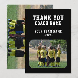 Dankeskarten für Trainer mit Teamname und Foto Dankeskarte
