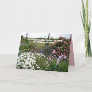 Dankeskarten-Garten-Himmel auf Erden-Kartendesign Karte