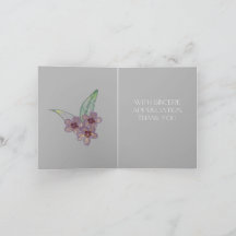 Dankeskarten - Graue Blumen