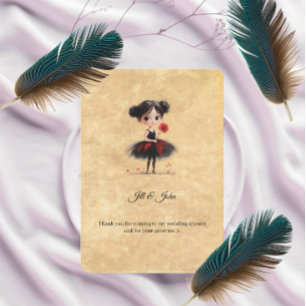Dankeskarten-Hochzeit Kleine Ballerina Brausebad  Dankeskarte