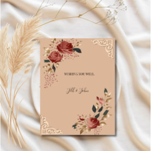 Dankeskarten-Hochzeit Moderne Rose Dankeskarte