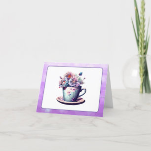 Dankeskarten Hübsche Vintage-Teetasse Karte