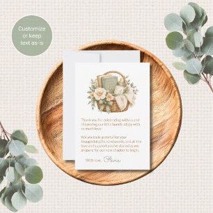 Dankeskarten im Märchenbuch-Design für Baby-Shower Mitteilungskarte