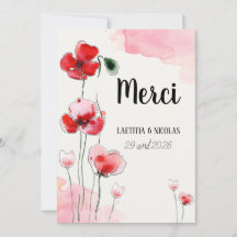 Dankeskarten "Klatschmohn"