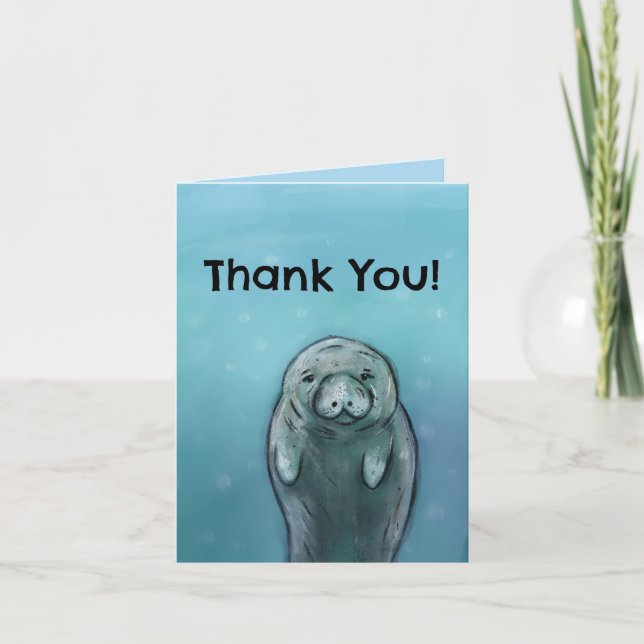 Dankeskarten (Manatee) Dankeskarte (Vorderseite)