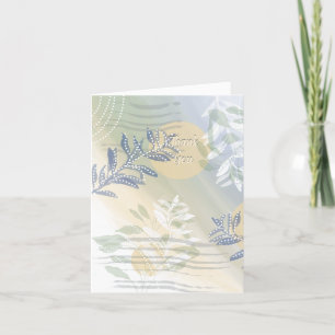 Dankeskarten mit abstraktem floralem botanischem V Dankeskarte