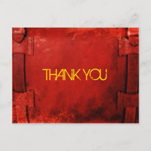 Dankeskarten mit distressed-Leder-Aktentasche Postkarte