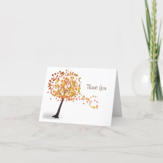 Dankeskarten mit Herbstmotiv (innen leer) Dankeskarte