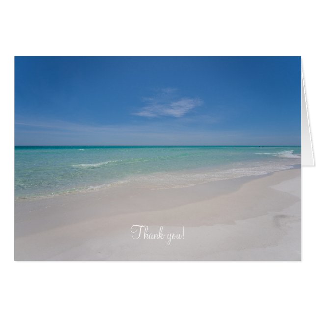 Dankeskarten mit Motiv Destin Florida Strand (Vorderseite (Horizontal))