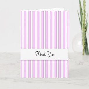 Dankeskarten mit rosa weißen Streifen Dankeskarte
