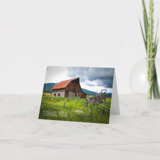 Dankeskarten mit Scheunenbild