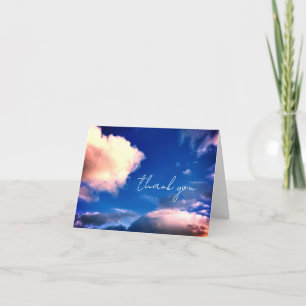 Dankeskarten mit Wolken und blauem Himmel im Freie Dankeskarte