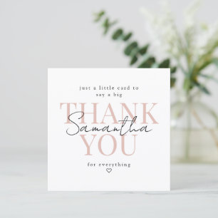 Dankeskarten-Rosa-Modern-Script-Name Dankeskarte