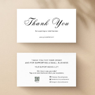 Dankeskarten-Skript für soziale Medien QR-Code Kle Visitenkarte