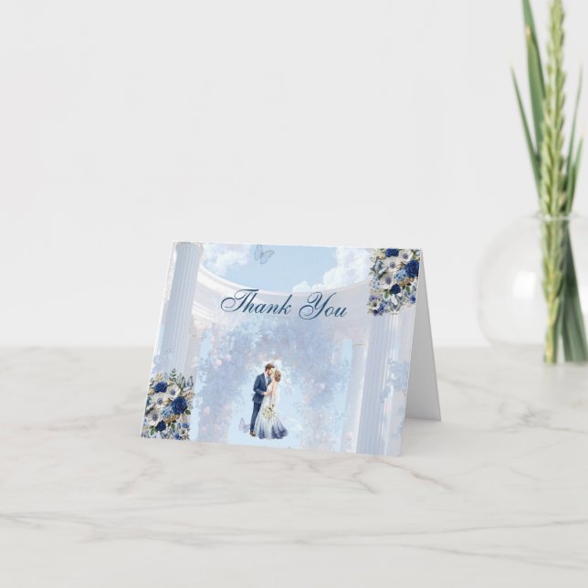 Dankeskarten | Something Blue Hochzeit Dankeskarte (Vorderseite)
