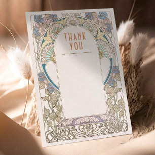 Dankeskarten-Vintage-Art-Nouveau-Hochzeitseinlage Einladung