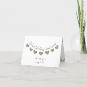Dankeskarten zum 50. goldenen Hochzeitstag Dankeskarte