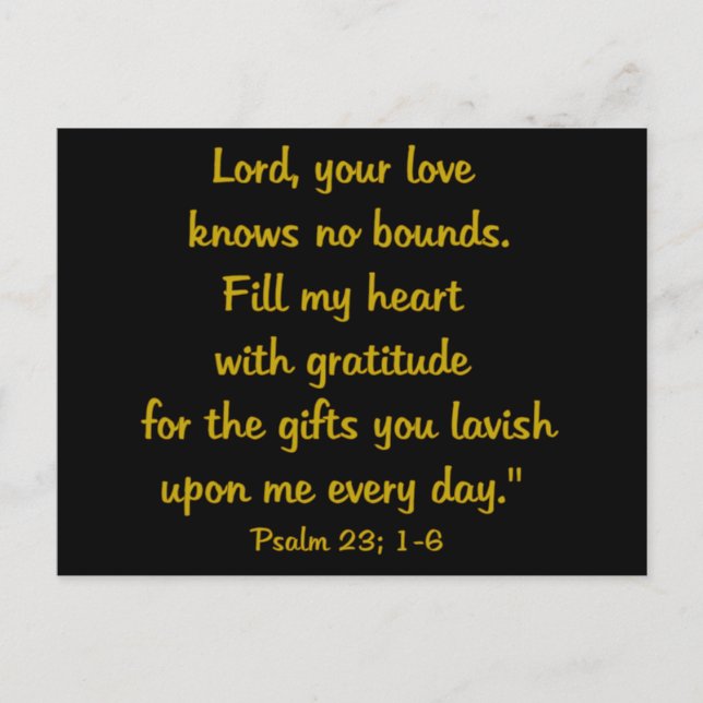 Dankespsalm Postkarte (Vorderseite)