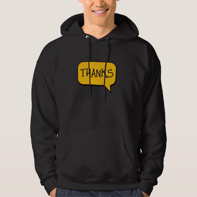 Dankestext Hoodie (Vorderseite)