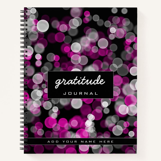 Dankeszeitung Pink White Bubble Notizbuch (Vorderseite)