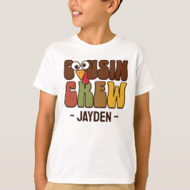 Dankfest Cousin-Crew Personalisierte Kinder T-Shirt