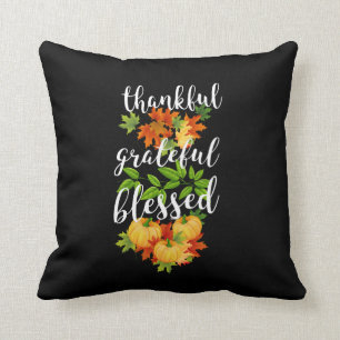 DANKFUL GRATEFUL BLAESSED ERNTEDANK KISSEN