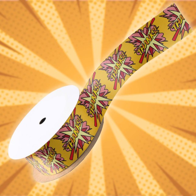 DANKS Fun Modern Vielen Dank Satinband (THANKS Fun Modern Comic Book Thank You Satin Ribbon)