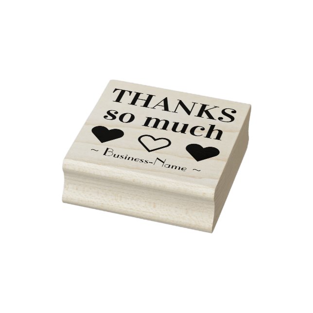 "DANKS so viel" mit Firmenname Kautschuk Briefmark Gummistempel (Stempel)