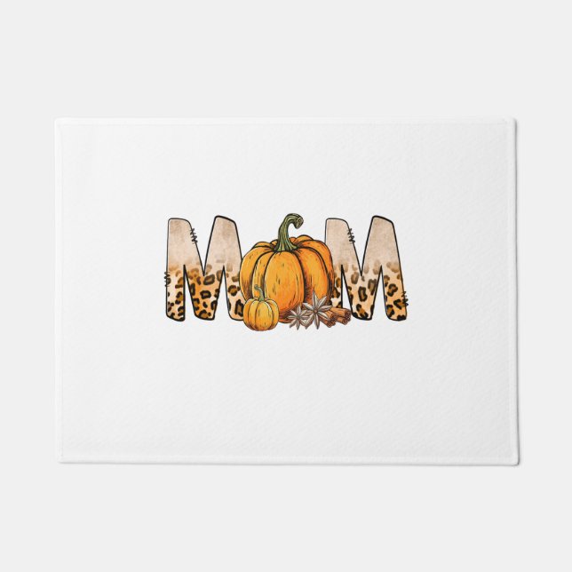 Danksagende Mama Pumpkin Leopart Fußmatte (Vorderseite)