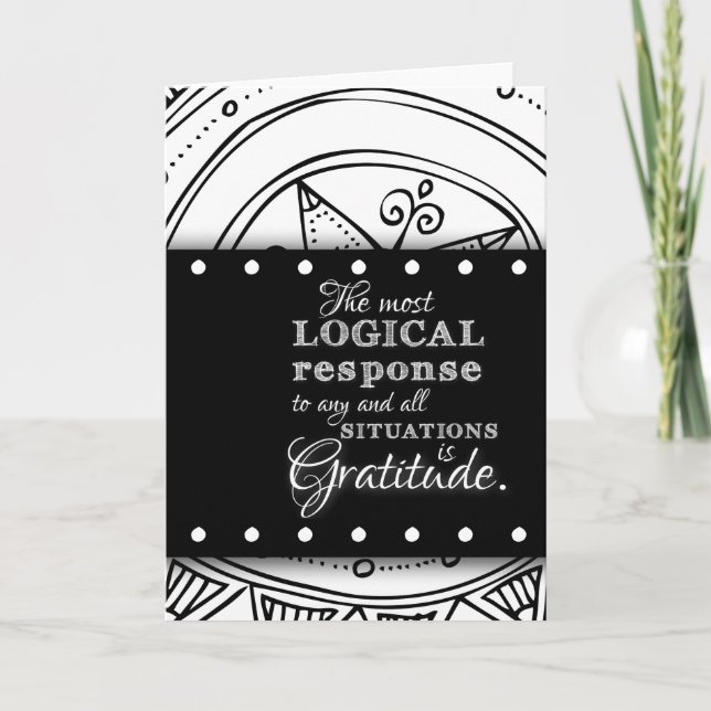 Danksagung Inspiration Segen Mandala Kunst Karte (Vorderseite)