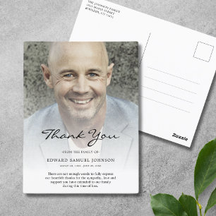 Danksagung Trauerfoto Benutzerdefiniert Postkarte