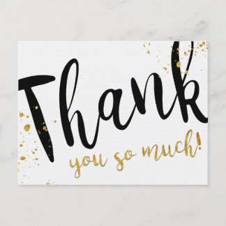 Danksagungskarte *Thank You* auf Englisch Postkarte