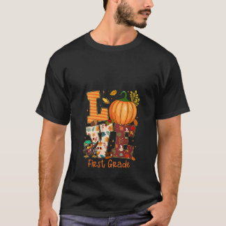 Danksgiving Truthahn Lehrer Damen Liebe Erste Klas T-Shirt