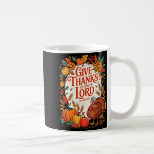 Dankt dem Herrn Herbst-Kürbis-Erntedankfest Kaffeetasse