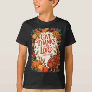 Dankt dem Herrn Herbstkürbis Thanksgiving T-Shirt
