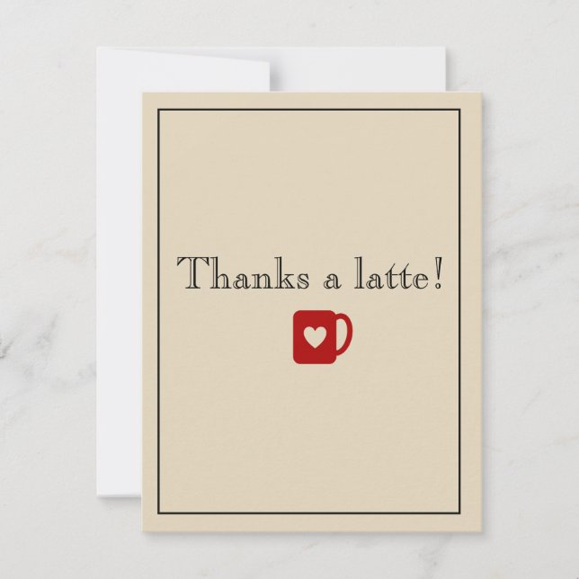 Dankt einem latte! dankeskarte (Vorderseite)