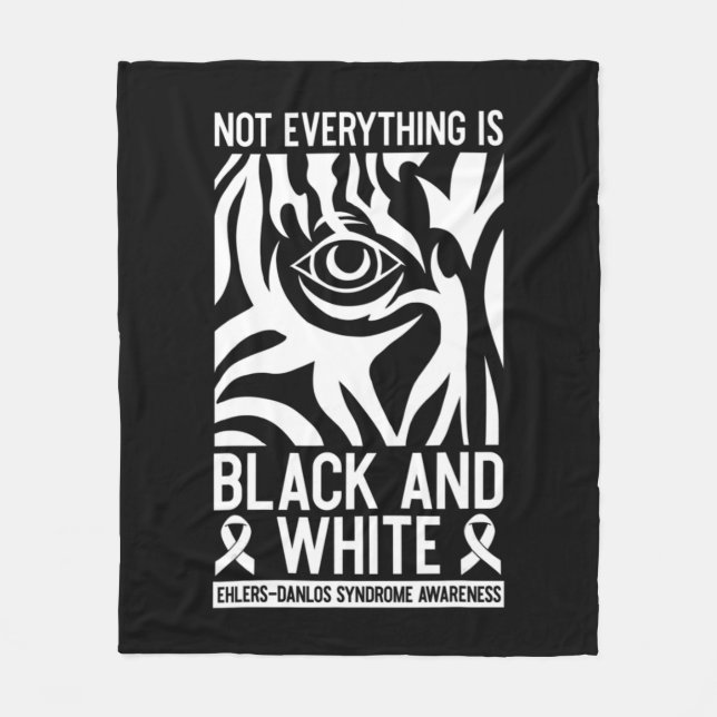 Danlos Zebra Rheumat, Schwarz-Weiß-Leser Fleecedecke (Vorderseite)