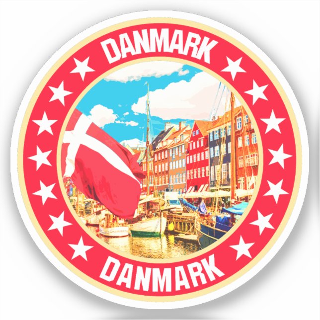 Danmark Aufkleber (Vorderseite)