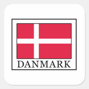 Danmark Quadratischer Aufkleber