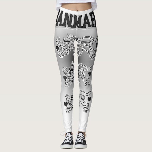 Danmark-Wappen Leggings (Vorderseite)