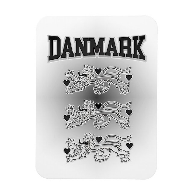 Danmark-Wappen Magnet (Vertikal)