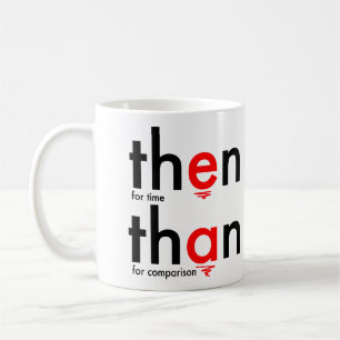 Dann als Grammatik-Tassen-Nerdy Kaffeetasse