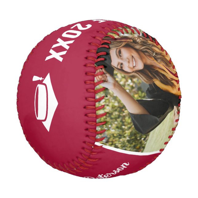 Dann Crimson Abschluss Milestone Foto Baseball (Schrägansicht)